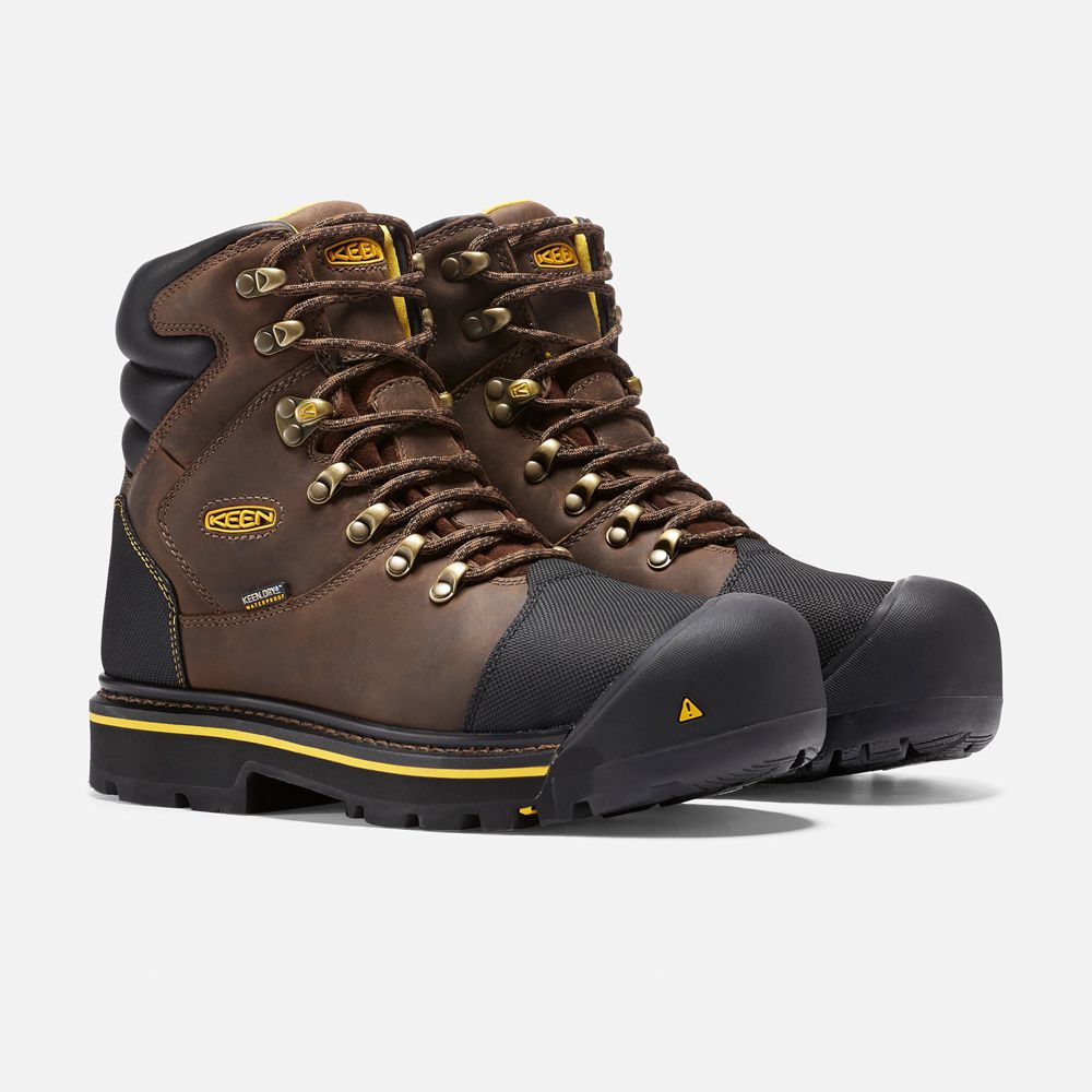 Botte de Travail Keen Homme Marron/Noir | Milwaukee Waterproof (Steel Toe) | UBOLE-3251